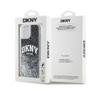 DKNY Liquid Glitter Arch Logo iPhone 15 hátlap tok, fekete