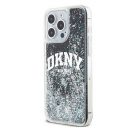 DKNY Liquid Glitter Arch Logo iPhone 15 Pro Max hátlap tok, fekete