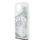 DKNY Liquid Glitter Arch Logo iPhone 15 hátlap tok, átlátszó