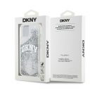 DKNY Liquid Glitter Arch Logo iPhone 15 hátlap tok, átlátszó