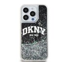 DKNY Liquid Glitter Arch Logo iPhone 13 Pro hátlap tok, fekete