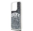 DKNY Liquid Glitter Arch Logo iPhone 13 Pro hátlap tok, fekete