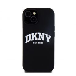   DKNY Liquid Silicone Arch Logo iPhone 13 Magsafe hátlap tok, fekete