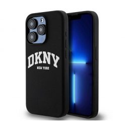   DKNY Liquid Silicone Arch Logo iPhone 14 Pro Magsafe hátlap tok, fekete