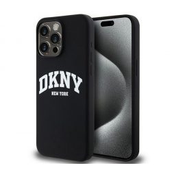   DKNY Liquid Silicone Arch Logo iPhone 14 Pro Max Magsafe hátlap tok, fekete