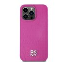 DKNY PU Leather Repeat Pattern Stack Logo iPhone 15 Pro Max Magsafe hátlap tok, rózsaszín