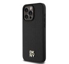 DKNY PU Leather Repeat Pattern Stack Logo iPhone 15 Pro Max Magsafe hátlap tok, fekete