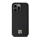 DKNY PU Leather Repeat Pattern Stack Logo iPhone 15 Pro Max Magsafe hátlap tok, fekete