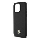 DKNY PU Leather Repeat Pattern Stack Logo iPhone 15 Pro Max Magsafe hátlap tok, fekete