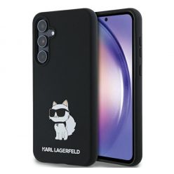   Karl Lagerfeld Choupette Metal Pin Samsung Galaxy A35 hátlap tok, fekete,  KLHCSA35SMHCNPK