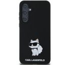 Karl Lagerfeld Choupette Metal Pin Samsung Galaxy A35 hátlap tok, fekete,  KLHCSA35SMHCNPK