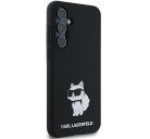 Karl Lagerfeld Choupette Metal Pin Samsung Galaxy A35 hátlap tok, fekete,  KLHCSA35SMHCNPK