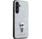 Karl Lagerfeld  Fixed Glitter Choupette Logo Metal Pin Samsung Galaxy A55 hátlap tok, ezüst, KLHCSA55GCNPSG