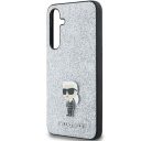 Karl Lagerfeld Fixed Glitter Choupette Logo Metal Pin Samsung Galaxy A35 hátlap tok, ezüst, KLHCSA35GCNPSG 