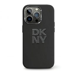   DKNY Liquid Silicone Metal Logo Apple iPhone 15 Plus / 14 Plus hátlap tok, fekete, DKHCP15MSMCBSK