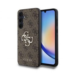   Guess 4G Big Metal Logo Samsung Galaxy A35 hátlap tok, barna, CSA354GMGBR 