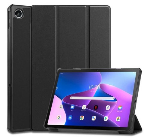 Lenovo Tab M10 Plus (10.61) (3. generáció) TB125 / TB128, mappa tok, Trifold, fekete