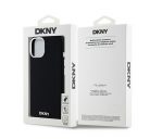 DKNY Liquid Silicone Small Metal Logo  Apple iPhone 13 / 14 / 15 Magsafe hátlap tok, fekete, DKHMP14SSMCHLK