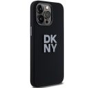 DKNY Liquid Silicone Metal Logo  Apple iPhone 15 Pro hátlap tok, fekete, DKHCP15LSMCBSK