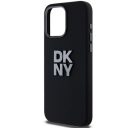 DKNY Liquid Silicone Metal Logo  Apple iPhone 15 Pro hátlap tok, fekete, DKHCP15LSMCBSK