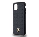 DKNY PU Leather Repeat Pattern Stack Logo Apple iPhone 11 Magsafe kompatibilis hátlap tok, fekete