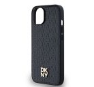 DKNY PU Leather Repeat Pattern Stack Logo Apple iPhone 14 Magsafe kompatibilis hátlap tok, fekete