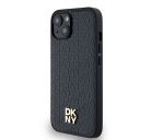 DKNY PU Leather Repeat Pattern Stack Logo Apple iPhone 14 Magsafe kompatibilis hátlap tok, fekete