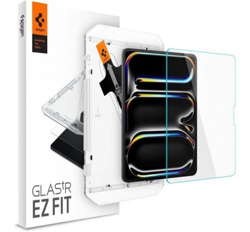 Spigen Glas.tR EZ Fit iPad Pro 13" (2024) tempered glass kijelzővédő fólia felhelyező kerettel