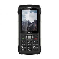   Evolveo Strongphone H1 DualSim vízálló nyomógombos mobiltelefon, fekete/ezüst