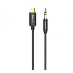   Baseus Yiven Type-C / 3,5 mm-es mini jack audio kábel, 1,2 m, fekete