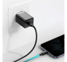 Baseus Super Si USB Type-C gyorstöltő 1 m-es USB Type-C-Lightning kábellel, 20W, fekete