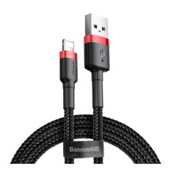   Baseus Cafule USB / Lightning töltő- és adatkábel, 1,5A, 2m, fekete-piros