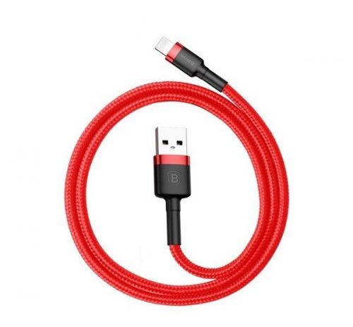 Baseus Cafule USB / Lightning töltő- és adatkábel, 2.4A, 0.5m, piros