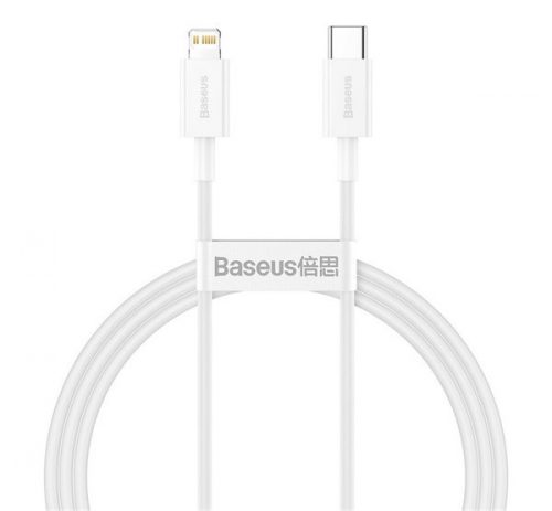 Baseus Superior Series Type-C / Lightning töltő- és adatkábel, 20W, PD, 1m, fehér