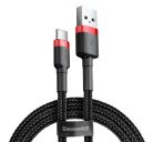 Baseus Cafule USB / Type-C töltő- és adatkábel, 2A, 2m, piros-fekete