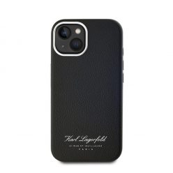   Karl Lagerfeld Grained PU Hotel RSG iPhone 15 hátlap tok, fekete