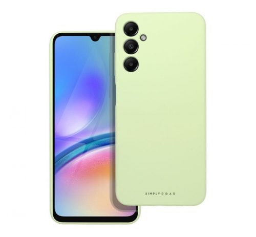 Roar Samsung Galaxy A05s prémium szilikon tok velúr béléssel, világoszöld