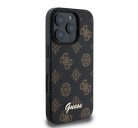 Guess PU Peony Script Apple iPhone 16 Pro Max Magsafe kompatibilis tok, fekete-barna GUHMP16XPGPYSK