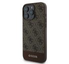 Guess 4G Bottom Stripe Apple iPhone 16 Pro hátlap tok, barna GUHCP16LG4GLBR