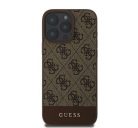 Guess 4G Bottom Stripe Apple iPhone 16 Pro hátlap tok, barna GUHCP16LG4GLBR