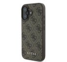 Guess 4G Classic Apple iPhone 16 Plus hátlap tok, barna GUHCP16MG4GFBR