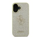 Guess Fixed Glitter Big 4G Apple iPhone 16 Plus hátlap tok, arany 