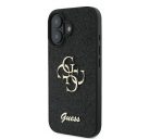 Guess Fixed Glitter Big 4G Apple iPhone 16 Plus hátlap tok, fekete/barna