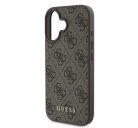 Guess 4G Classic Apple iPhone 16 hátlap tok, barna GUHCP16SG4GFBR