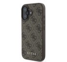 Guess 4G Classic Apple iPhone 16 hátlap tok, barna GUHCP16SG4GFBR