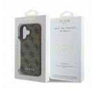 Guess 4G Classic Apple iPhone 16 hátlap tok, barna GUHCP16SG4GFBR