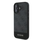 Guess 4G Bottom Stripe Apple iPhone 16 hátlap tok, szürke GUHCP16SG4GLGR