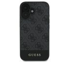 Guess 4G Bottom Stripe Apple iPhone 16 hátlap tok, szürke GUHCP16SG4GLGR