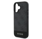 Guess 4G Bottom Stripe Apple iPhone 16 hátlap tok, szürke GUHCP16SG4GLGR