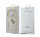 Guess Fixed Glitter Big 4G Apple iPhone 16 Pro Max hátlap tok, arany